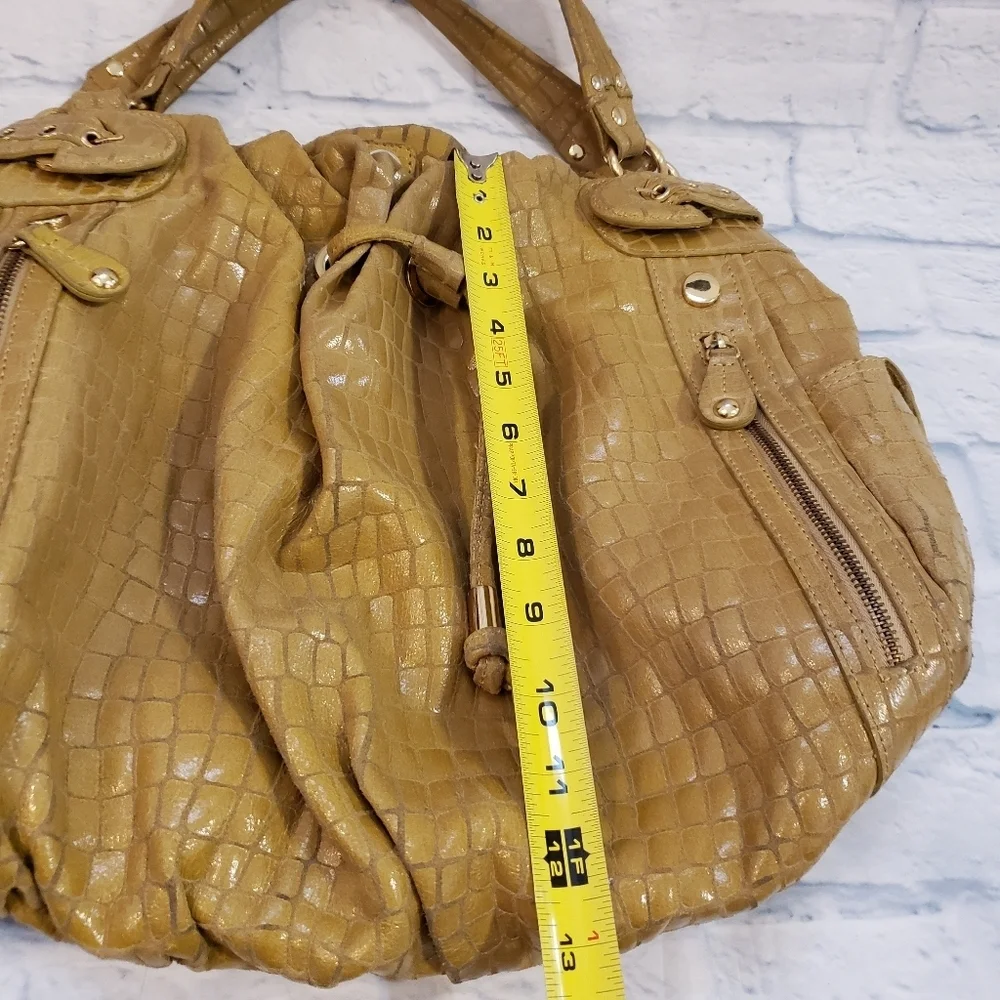 HYPE Leather Alligator Hobo Shoulder Bag